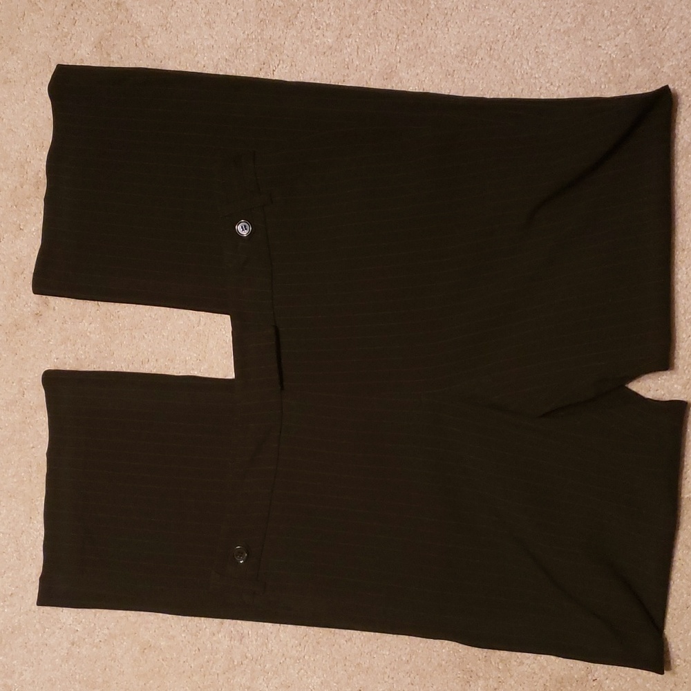 H&M black pinstriped flare dress pants